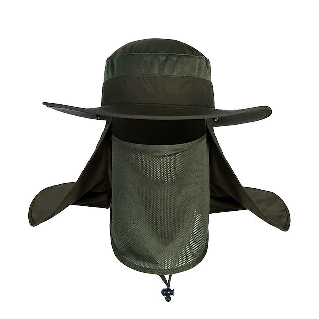 Adult Wide Brim Sun Hat with Neck Face Flap Cover