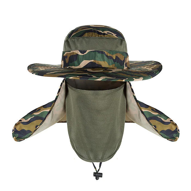 Adult Wide Brim Sun Hat with Neck Face Flap Cover