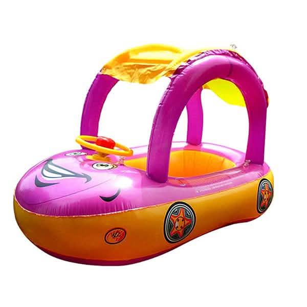 Summer Steering Wheel Sunshade Swim Ring Car Inflatable Baby Float Seat Boat
